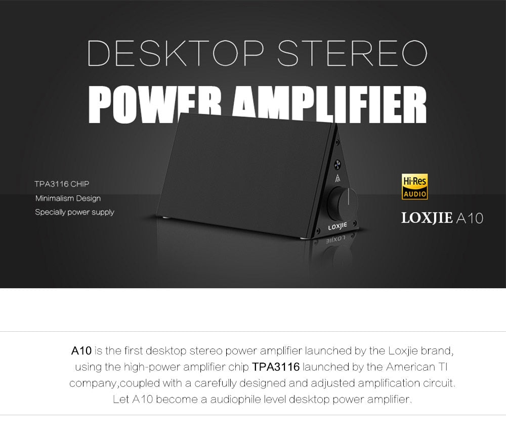 [Slightly defective Special offer]Loxjie A10 60W*2 Big Power Digital Class-D Power Amplifier - Hifi-express