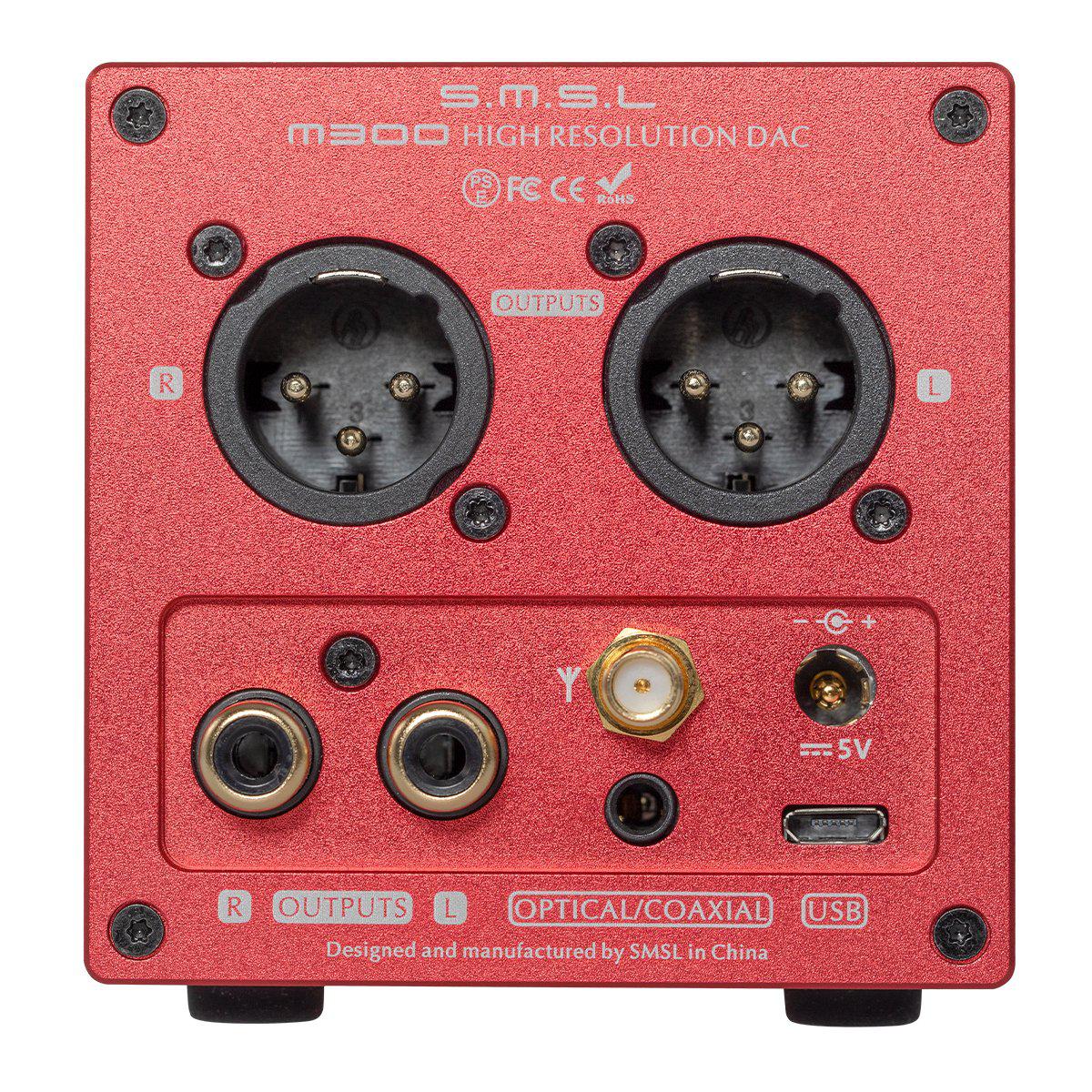 SMSL M300 MKII Audio AK4497 Balanced DAC with Bluetooth - Red / UK