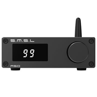 SMSL A50 Stereo Power Amplifier TPA3116 Bluetooth 5.0 100Wx2 RCA Remote Control With Passive Speaker - Hifi-express