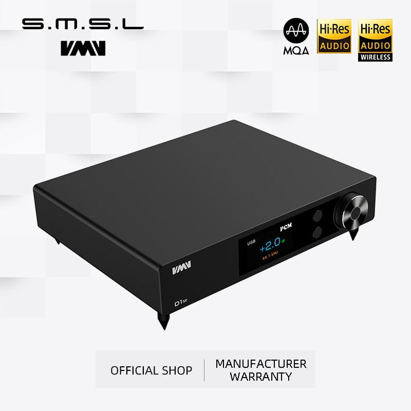 SMSL VMV D1se2 ES9039MSPRO MQA-CD Bluetooth DAC With Remote Control