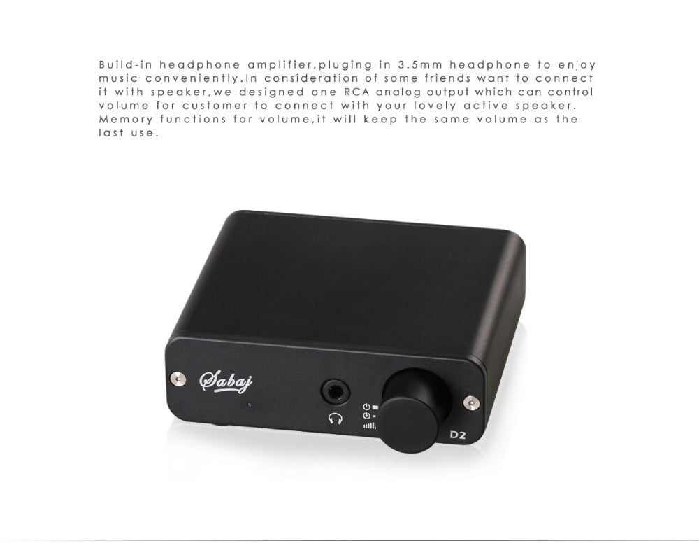 Sabaj D2 Audio Portable Headphone Amplifier Decoder All-in-one - Hifi-express