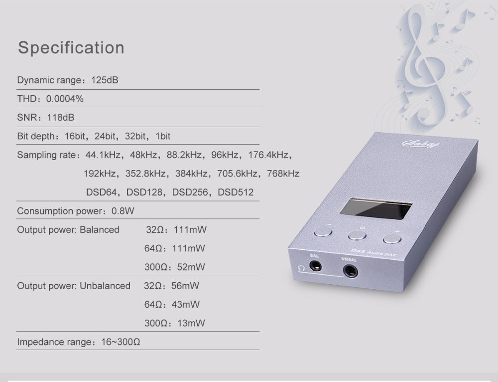 Sabaj Da3 Tiny DAC/Amplifier Hifi HI-Res Headphone Amplifier - Hifi-express