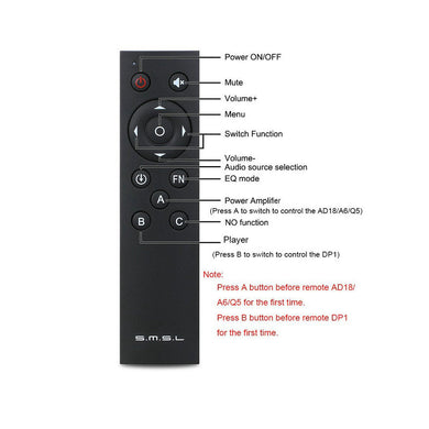 Audio Amplifier AD18 Q5 A6 DP1 Remote Control - Hifi-express
