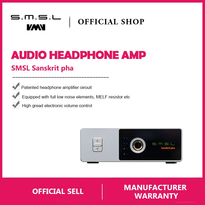 SMSL Sanskrit Pha HIFI Audio Portable Headphone Amp RCA Input 6.35mm Jack - Hifi-express