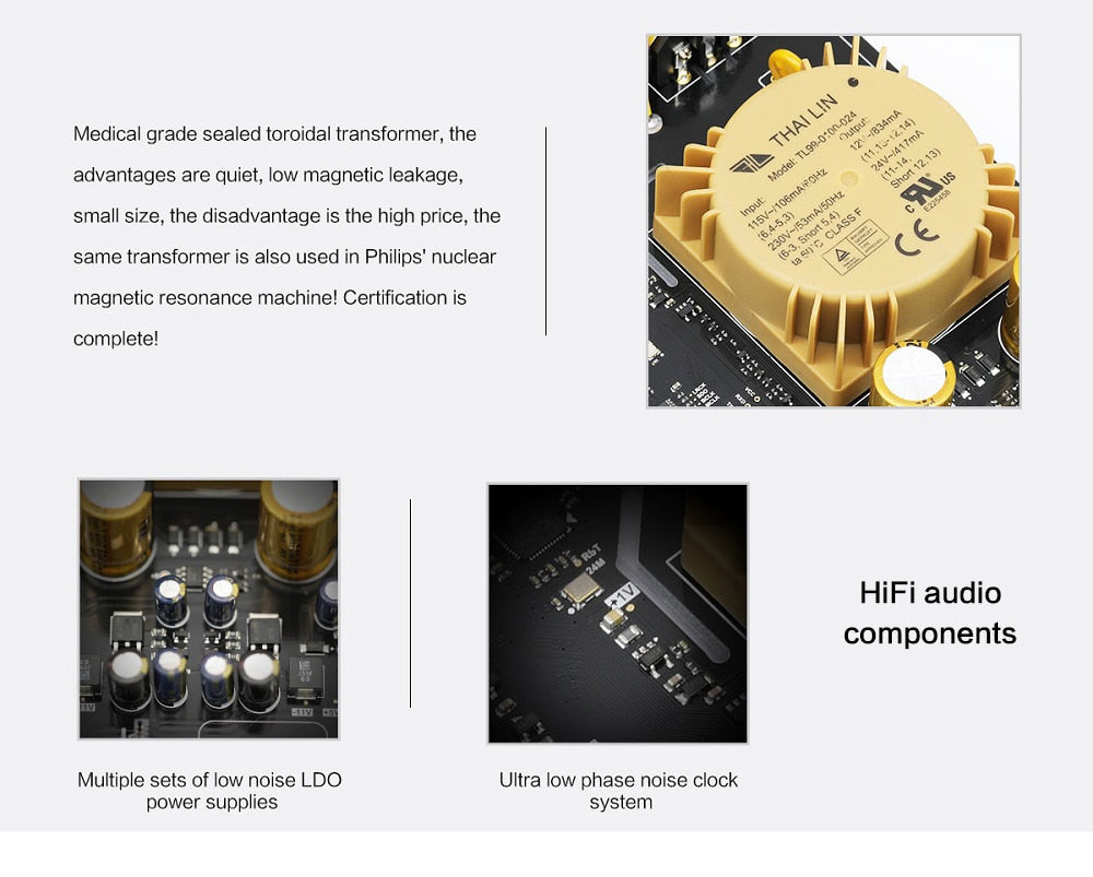 Loxjie D20 DAC Desktop to Analog Converter & Headphone Amp - Hifi-express